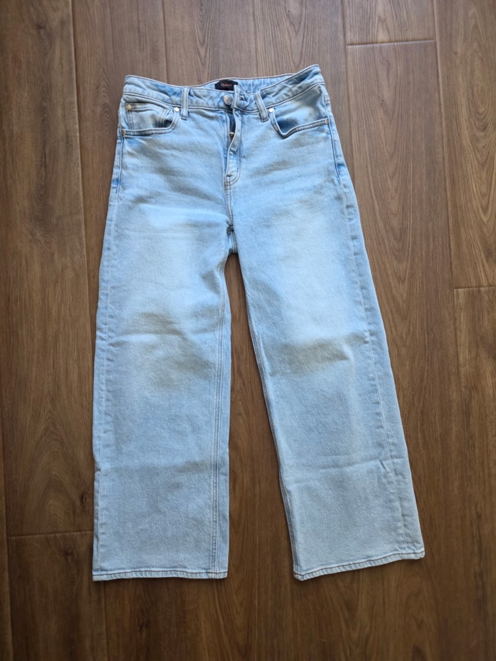 Quince Bella Stretch Relaxed Straight Jeans - 30, Cool Blue